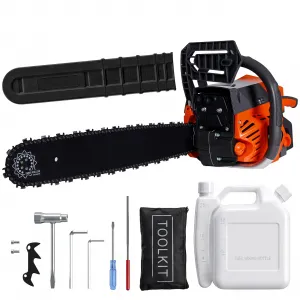 16 Inch Gas Chainsaw 52cc 2-Stroke, 2.2KW Powerful Engine, Auto Chain Lubrication, Quick Start, Anti-Vibration, Tree Trimming & Wood Cutting