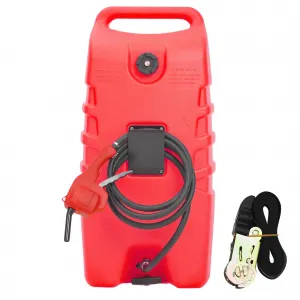 14 Gallon Fuel Caddy Portable Gas Can Fuel Tank with Siphon Pump and 10ft Hose for Cars ATVs Lawn Mowers Boats, UV-Resistant, On-Wheels, Yellow