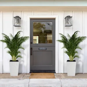 Tall Rattan Planter Set of 4,Self Watering Plant Pots with Water Level Monitor, Outdoor&Indoor Flower Pots for Patio,Porch, Living Room,Home Office