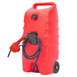 14 Gallon Gas Caddy Portable Fuel Tank with Pump for Lawn Mower, Farm, Marine Use, Multi-Color