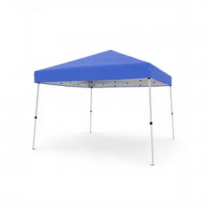 10x10 FT Slant Leg Pop Up Canopy Tent, 8x8 FT Top Outdoor Patio Gazebo Shelter with Carrying Bag, Portable Instant Shade for Backyard, Garden & Outdoor Events, Blue