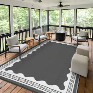 Outdoor Rug 10x20 Waterproof Reversible Plastic Straw Quick-Dry Stain-Resistant Lightweight Camping Picnic Patio Balcony