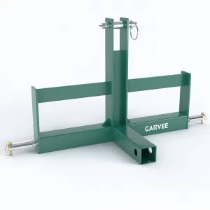 Robust 3 Point Trailer Hitch Receiver for Tractor – 2" Category 1 Quick Hitch Drawbar Adapter – Includes Suitcase Weight Brackets – Green