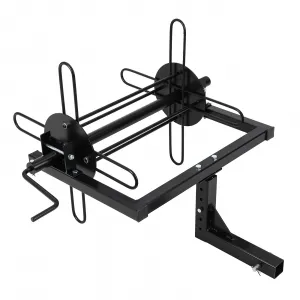 Wire Unroller with Bolts, Receiver Hitch Compatible, Powder Coated Rust-Resistant Steel, Safety Non-Slip Design, Multifunctional for Fencing and Outdoor Use