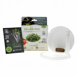 Mini Microgreens Growing Kit – Salad Mix Sprouting Seeds with Reusable Growing Tray & Coco Coir, Easy Indoor Microgreen Garden, Ready to Harvest in 7–12 Days