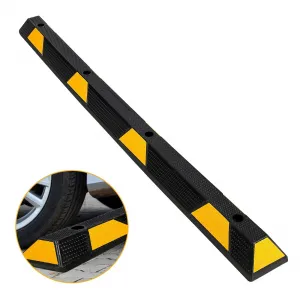 72" Rubber Parking Lot Stopper for Vehicles - High Load Capacity, Versatile Usage - Protects Vehicles from Impact Damage - Easy Installation - Ideal for Various Surfaces