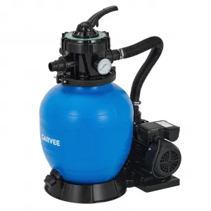 13 Inch Sand Filter Pump 3/4HP 3435 GPH for Above Ground Pool, 7-Way Valve, Strainer Basket, UV-Resistant System, Easy Maintenance
