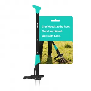 40" Stand-Up Weed Puller Tool, 4-Claw Stainless Steel Root Remover with Easy Eject, Ergonomic Long Handle Manual Weeder for Lawn & Garden
