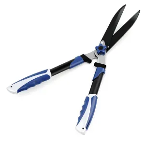 Heavy Duty 24-Inch Hedge Shears – Wavy Blade Garden Pruning Scissors – Shock-Absorbing Bumpers for Comfort – Ideal for Trimming Borders, Boxwood, Bushes, Tall Hedges – Handheld Manual Garden Tool