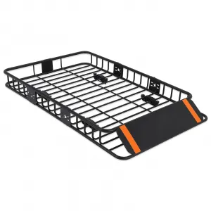 Roof Rack Cargo Basket, 64"x39"x6" Cargo Carrier with Extension for Truck or RV Camping Storage, 200lbs Capacity, Steel Construction