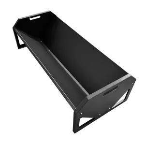Livestock Feeder, 45.13" Hay Feeder for 10 Sheep Once, Heavy Duty 22 Gallon Capacity Livestock Feeding Trough for Horse, Goat, Sheep, Cattle, Cow, Alpaca, Black