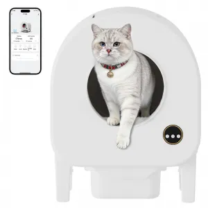 Self-Cleaning Cat Litter Box, Automatic Smart Pet Litter Box, Large Capacity for Multiple Cats, WiFi-Enabled App Control with Safety Sensors w/Garage Bags