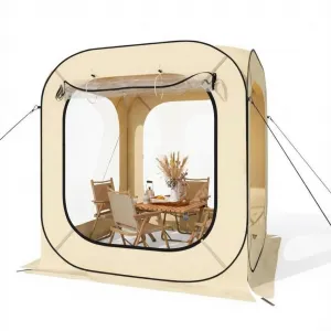 Quick Pop Up Clear Bubble Tent for 3-6 People - Outdoor Waterproof Dome Igloo Shelter - UV Protection, Easy Setup, Ideal for Camping, Patio, Backyard, Sports Events - Size: 6x6ft