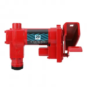 Fuel Transfer Pump 20 GPM 1/4 HP, 12 Volt DC Fuel Pump, Diesel Transfer Pump Crafted from cast iron material, Gasoline Transfer Pump for Kerosen, Ethanol & Methanol Blends, and Biodiesel