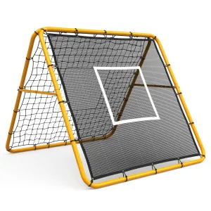 4x4 Ft Adjustable Multi-Sport Rebounder Net - Heavy Duty Pitchback Trainer for Soccer, Baseball & Football - Angle Adjustable for Backyard Training