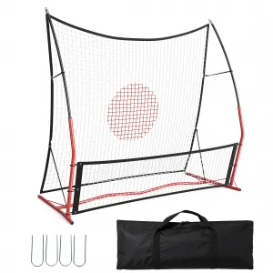 6x5FT Portable Soccer Rebounder Net,  Foldable Football Training Goal with Carry Bag, Adjustable Angle Kickback Trainer for Kids Teens Adults, Easy Setup Backyard Practice Equipment