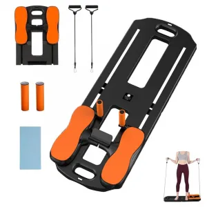 At Home Pilates Board Multifunctional Slide Board for Exercise Ab Workout Machine Foldable Compact Design Black