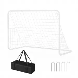 6x4 FT Soccer Goals for Backyard - Steel Frame Portable Soccer Net with Ground Stakes, Easy Setup Training Goal for Kids & Youth