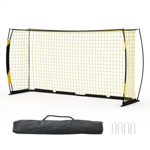 12x6 FT Portable Soccer Goal for Backyard - Collapsible Metal Base Soccer Net, Quick Setup Training Equipment with Carry Bag, Indoor Outdoor Use