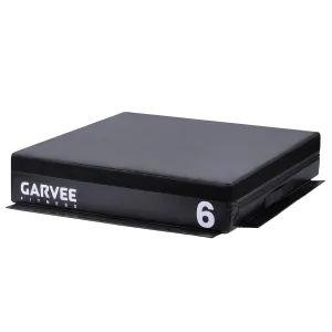 Stackable Plyo Box 6 Inch, Adjustable Soft Foam Jump Box for Home Gym Workouts, Black