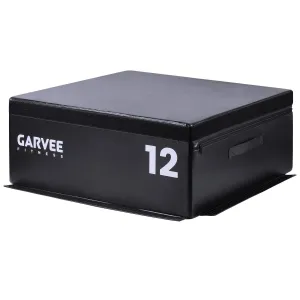 Stackable Plyo Box 12 Inch Soft Foam Adjustable Jump Box for Home Gym Workouts Black