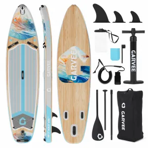 Inflatable Stand Up Paddle Board 10'6" Wide Stable 450LB Capacity PVC Material Non-Slip EVA Deck Camera Mount for Lake & Ocean