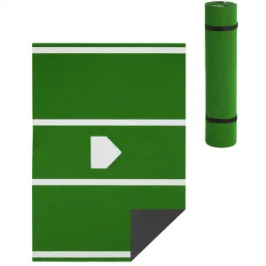 6 x 4 ft Baseball Hitting Mat with Home Plate and Anti Fade Turf for Indoor and Outdoor Training, Green