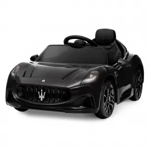 Ride - P Series: 12V Battery Powered Motorized Car for Kids with Remote Control, Spring Suspension, Double Doors, Bright Lights, 4 Wheel Electric Vehicle, Black