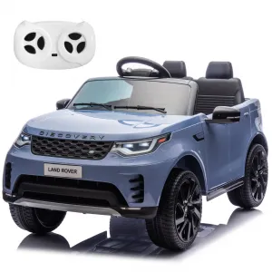 Ride P Series 12V Kids Ride On Car Land Rover Style Dual Motors 3 Speed Modes 4.5Ah Battery Safety Seatbelt Remote Control Black Outdoor Play - Light Blue