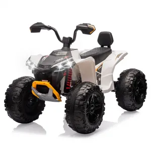 Ride - P Series: 24V 2-Seater Ride On ATV for Kids - 4-Wheel Battery Powered, High/Low Speed Modes, LED Lights, Music & Horn, Durable Wear-Resistant Wheels, Safe Non-Toxic Material, Outdoor Adventure - White