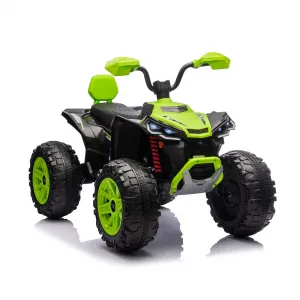 Ride - P Series: 24V 2-Seater Ride On ATV for Kids - 4-Wheel Battery Powered, High/Low Speed Modes, LED Lights, Music & Horn, Durable Wear-Resistant Wheels, Safe Non-Toxic Material, Outdoor Adventure - Green