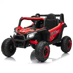 Ride - P Series: 12V UTV Buggy Electric Ride-on Car for Kids with 4WD/2WD Switch, 4 Shock Absorbers, EVA Tires, Lockable Doors, Parental Remote Control, Outdoor Adventure