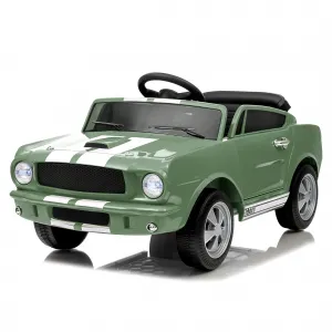 Ride - P Series: 12V Ride On Licensed Shelby GT350 Electric Car for Toddlers with Remote Control, Safety Belt, 2 Speeds, LED Lights, Music, Green - Kids Battery Powered Vehicle for Ages 3+