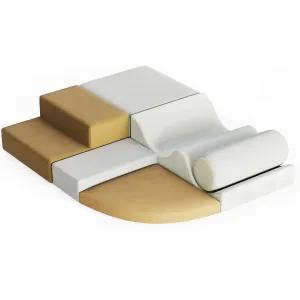 6 Piece Climbing Toy Set, Lightweight Foam Building Blocks for Kids, Colorful Indoor Soft Play Equipment for Crawling and Sliding, Easy to Clean