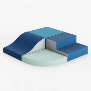 Toddler Climbing Toys, 4 Pieces Soft Foam Climbing Blocks for Crawling and Sliding, Indoor Active Play for Kids