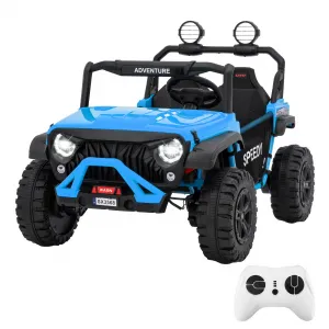 Ride P Series 24V Kids Toddler Ride On Truck 4WD 3 Speeds Large 7AH Battery Bluetooth MP3 Parent Safety Brake Red Outdoor Play - Blue