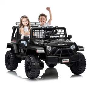 Ride - P Series: 2 Seater Ride On Car for Kids, 24V Electric Truck with Parent Remote Control, Spring Suspension, 2 Speeds, LED Headlight & Music Player, Kids Electric Vehicle for Aged 3-8 Years