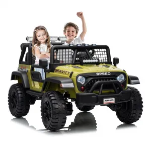 Ride - P Series: 2 Seater Ride On Car for Kids, 24V Electric Truck with Parent Remote Control, Spring Suspension, 2 Speeds, LED Headlight & Music Player, Kids Electric Vehicle for Aged 3-8 Years