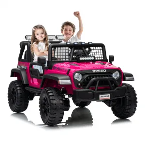Ride - P Series: 2 Seater Ride On Car for Kids, 24V Electric Truck with Parent Remote Control, Spring Suspension, 2 Speeds, LED Headlight & Music Player, Kids Electric Vehicle for Aged 3-8 Years