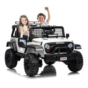 Ride - P Series: 2 Seater Ride On Car for Kids, 24V Electric Truck with Parent Remote Control, Spring Suspension, 2 Speeds, LED Headlight & Music Player, Kids Electric Vehicle for Aged 3-8 Years