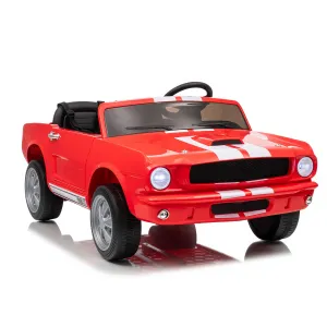 Ride - P Series: 2 Seater Ride On Electric Car 24V 7AH with Remote Control, 2 Speeds, Safety Belt, LED Lights, Music, Licensed Shelby GT350, Red, for Kids 3+