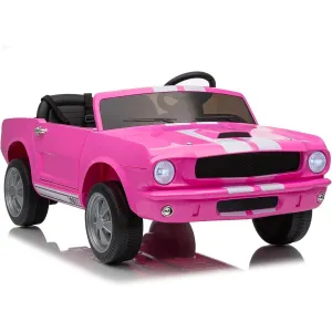 Ride - P Series: 24V 7AH 2-Seater Ride-On Car for Kids with Remote Control, Dual Safety Belts, 2-Speed, LED Lights, Music, Pink, Licensed Shelby GT350, Outdoor Play