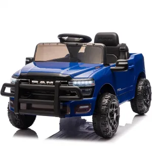 Ride On Pickup Truck Car 12V Battery Powered Electric Vehicle with Remote Control & Suspension System, Double Doors, Seat Belt, LED Lights, Music - Kids Outdoor Toy