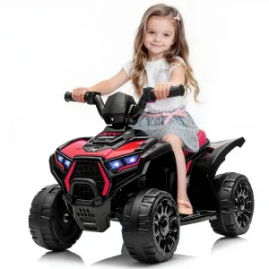 Kids 6V Battery Powered ATV Car with Lights & Music, 3.5mph Speed, Durable Plastic, All-Terrain Wheels, Toddler Ride-On Toy for Ages 3-6