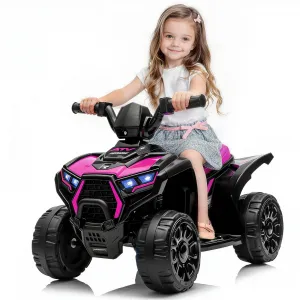 6V Battery Powered Kids ATV Car with Lights, Music, 3.5mph Speed, 4 Wheeler, All-Terrain Tires, Safe Ride for Toddlers
