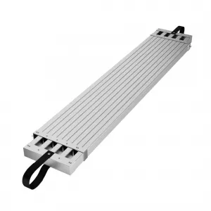 4-7Ft Telescoping Aluminum Work Plank, Skid-Proof Scaffold Ladder Accessory, 440Lbs Capacity, 12.5" Width, Silver