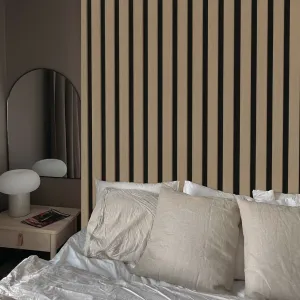 8-Pack Wooden 3D Wall Panels Acoustic Decorative Sound Absorbing Panels for Home Theater Office Studio Bedroom Living Room, 0.7" Thick