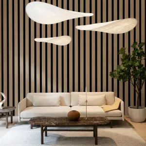 8-Pack Wooden 3D Wall Panels Acoustic Decorative Sound Absorbing Panels for Home Theater Office Studio Bedroom Living Room, 0.82" Thick