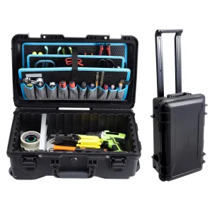 Mobile Tool Station, 4-Layer Rolling Tool Box with Adjustable Dividers, Waterproof 220lbs Load Capacity Tool Organizer for Jobsite Garage Field Work, Medium