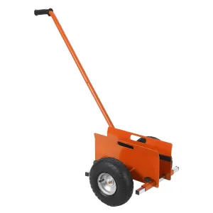 Panel Dolly Heavy Duty Drywall Cart 660 Lbs Capacity Reinforced Alloy Steel Frame 10" Rubber Wheels Extended Handle Adjustable Clamp for Construction Sites